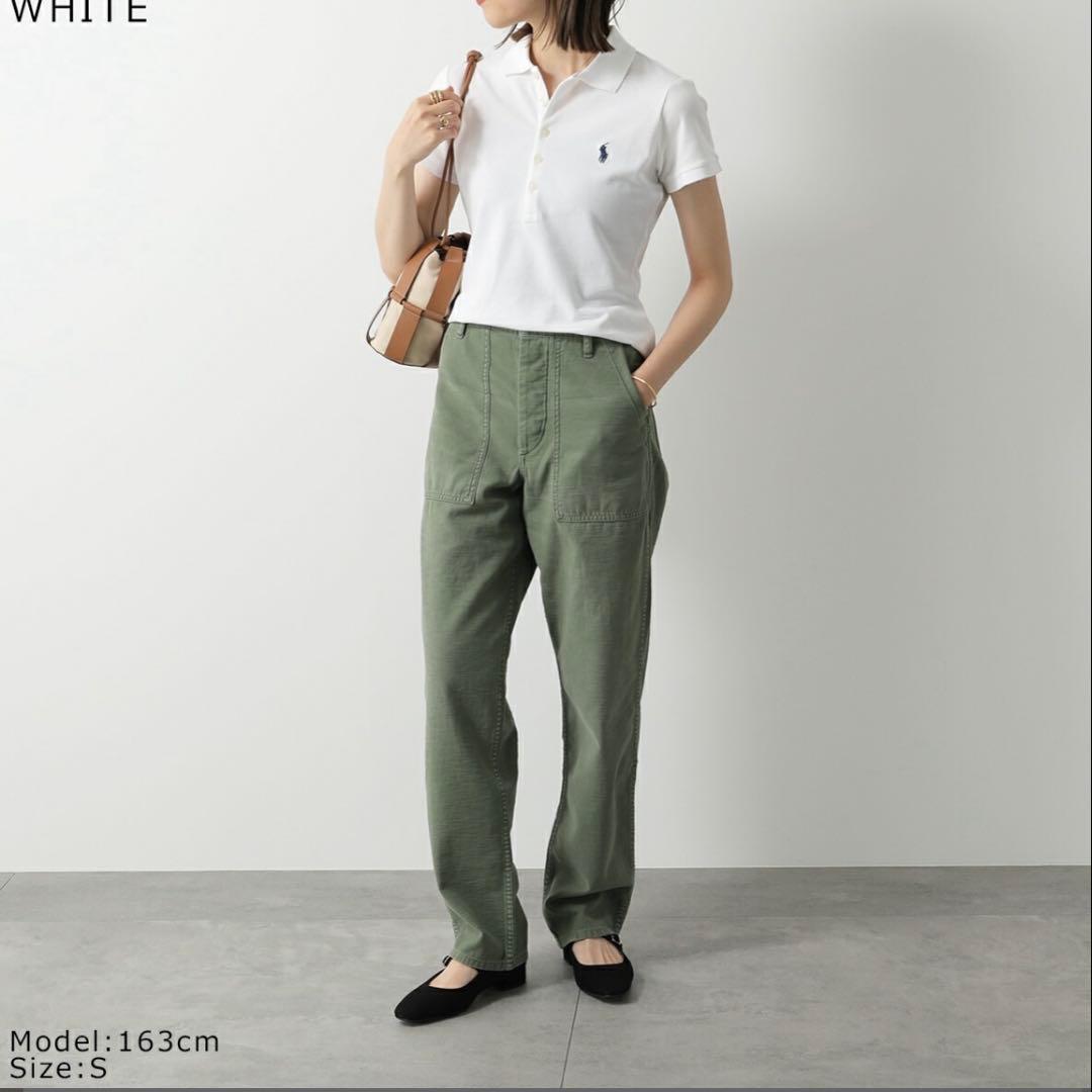 【美品！S】Polo Ralph Lauren スリムフィット ポロシャツ 白