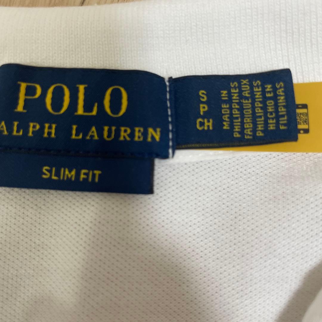 【美品！S】Polo Ralph Lauren スリムフィット ポロシャツ 白