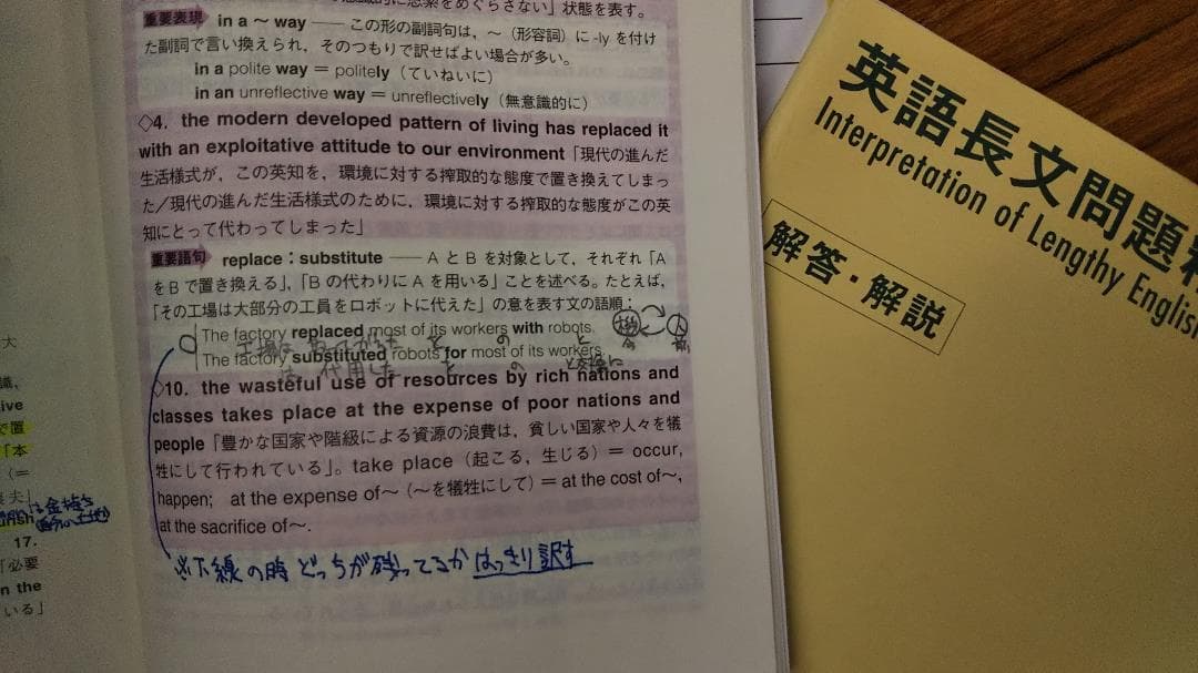 「猫でもわかる直訳」を施した英語長文問題精講　中原道喜　旺文社