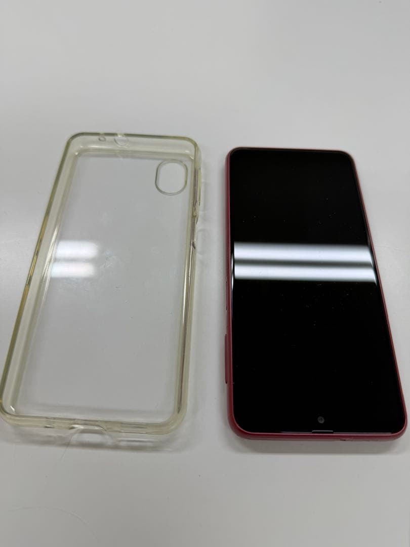 楽天モバイル　Galaxy A23 5G レッド 透明ケース付き