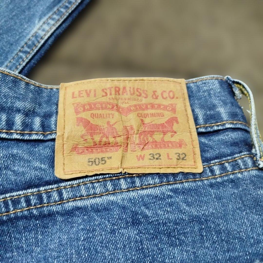 LEVI'S 505 ギリシャ製 デニム ブルー W32 L32 ユニセックス