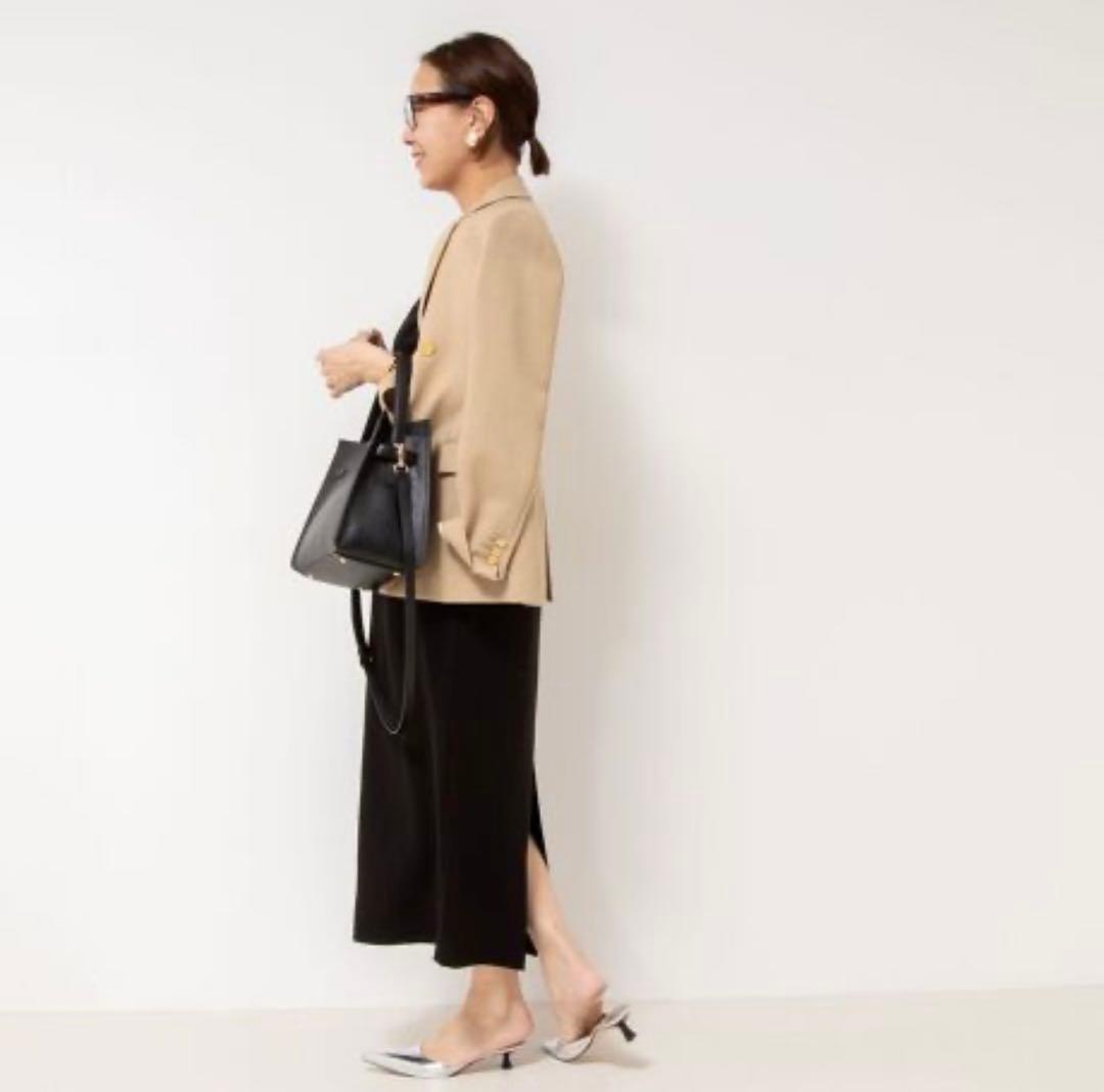 （新品）NOLLEY'Sウォッシャブル綿麻スラブダブルジャケット