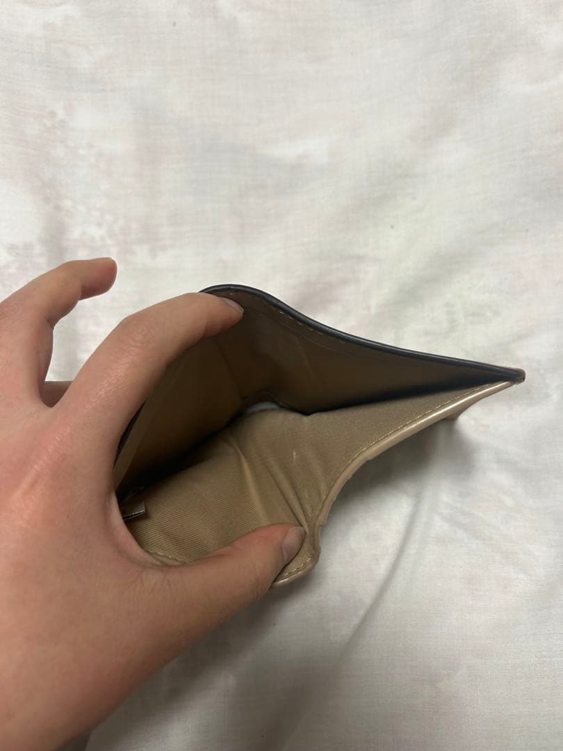 COACH 三つ折り財布 レッド ホワイトピンクカラー