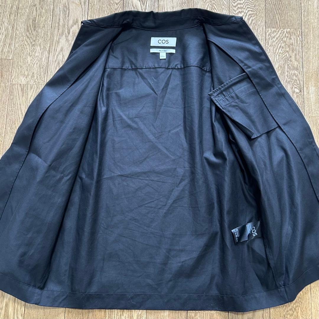 【COS】ツイルジップアップシャツ　リラックスフィット リヨセル混