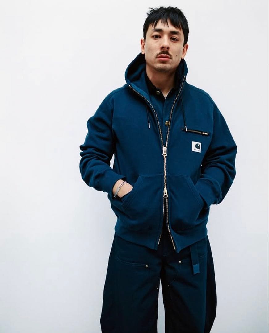 上下1 セットアップ　sacai Carhartt WIP Duck 新品　青