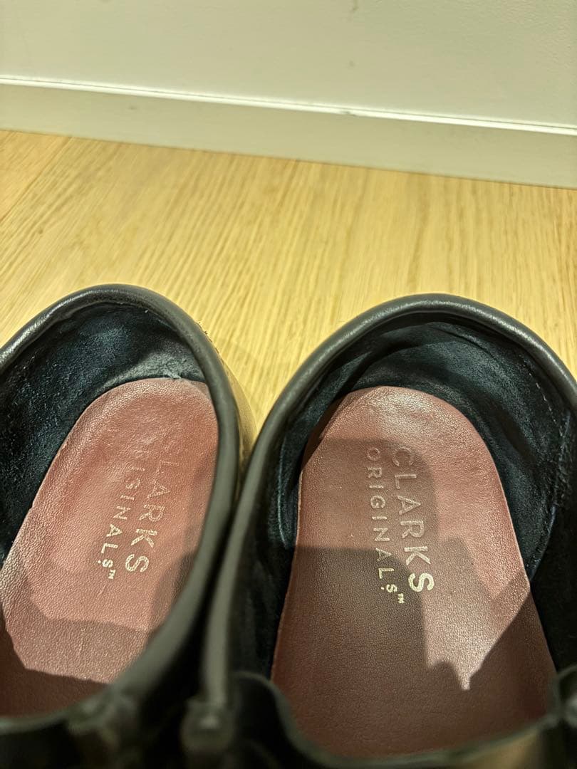 クラークス　ワラビー　レザー　 黒 UK 8