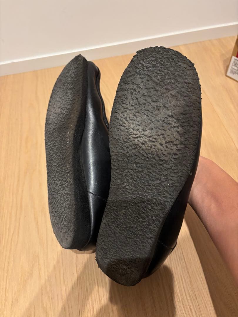クラークス　ワラビー　レザー　 黒 UK 8