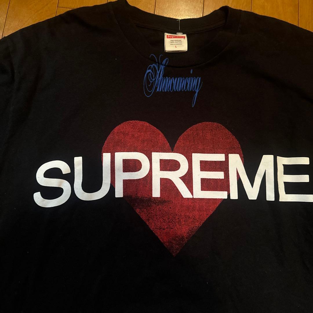 25ss supreme Announcing Tee Black 半袖