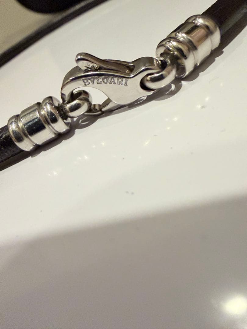 BVLGARI ブラックレザー ブルガリ チョーカー ユニセックス