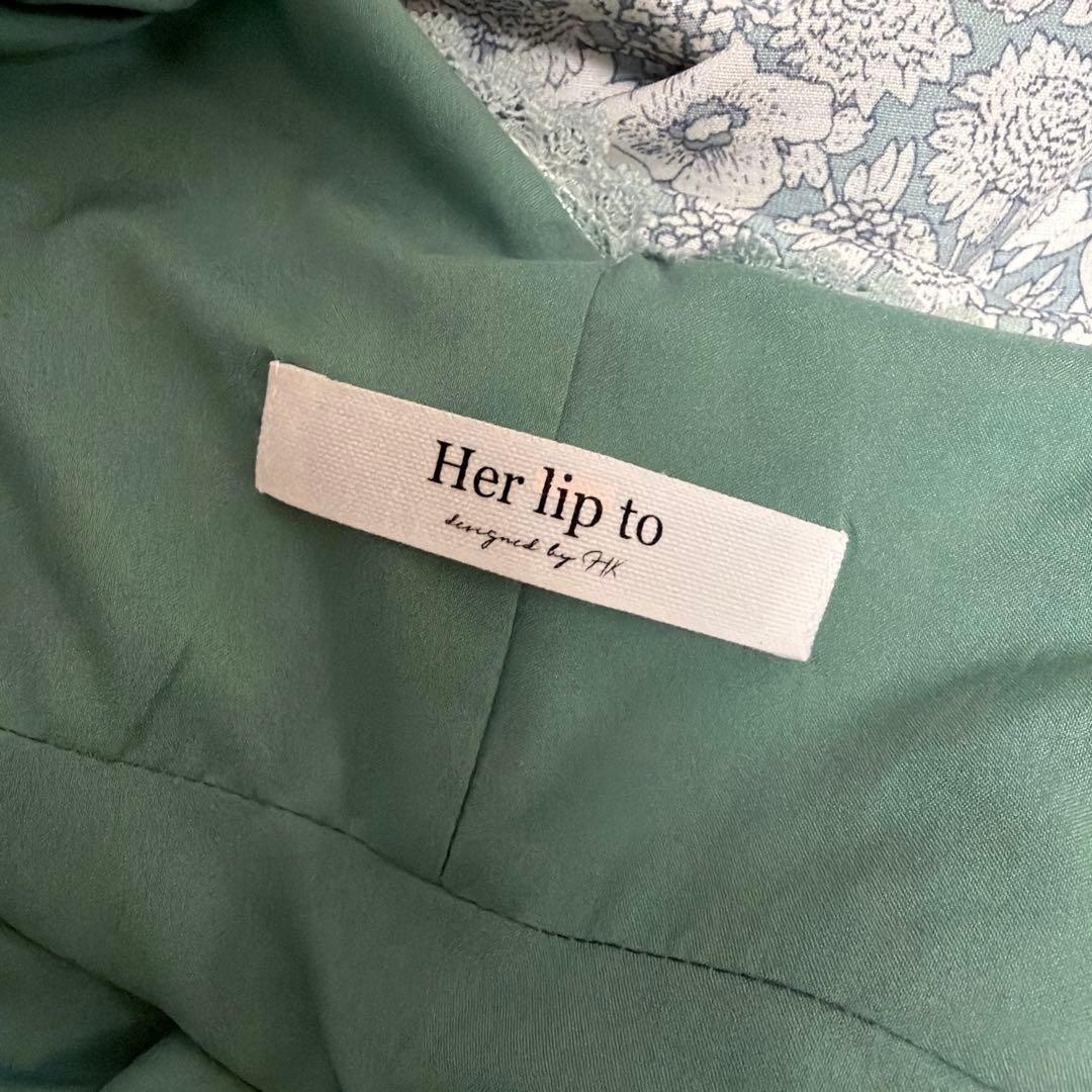 herlipto フローラルドレス　sage