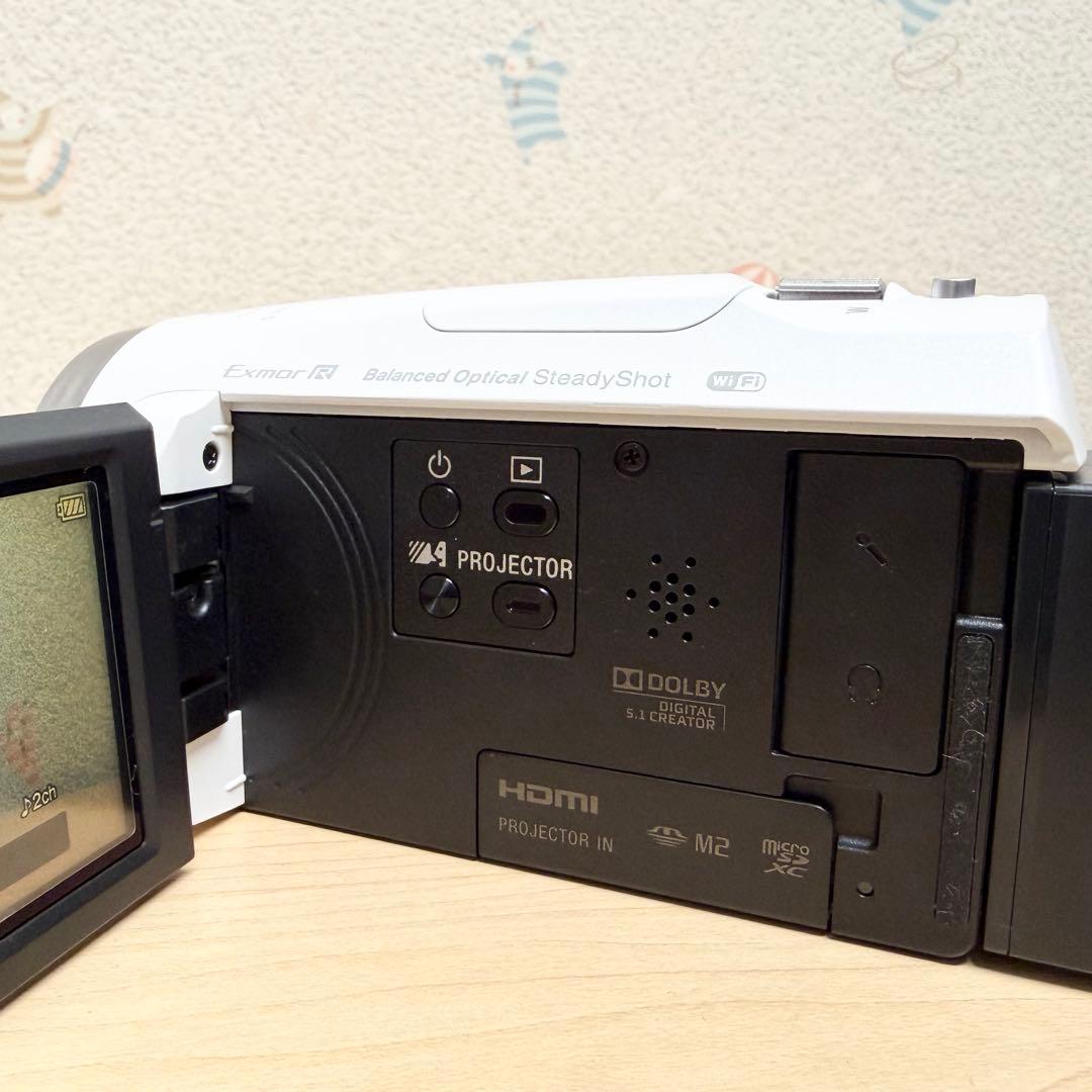 SONY ビデオカメラ　HDR-PJ680 プロジェクター機能付 ホワイト