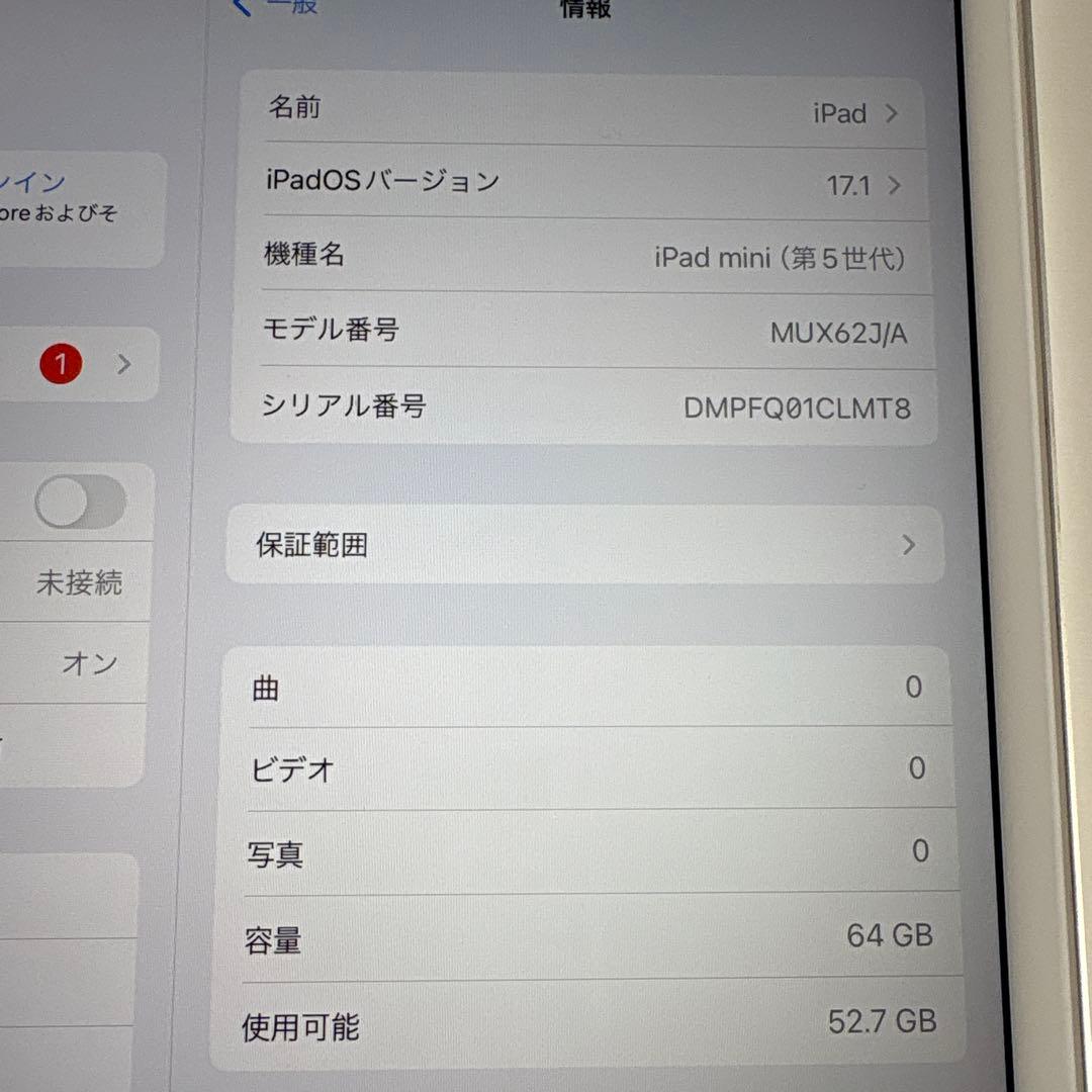 iPad mini5 セルラー 64GB SIMフリー　(76)