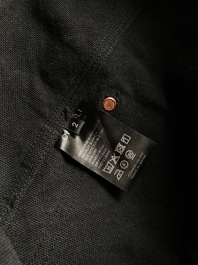 COMOLI コットンダック ペインターパンツ 黒 25SS