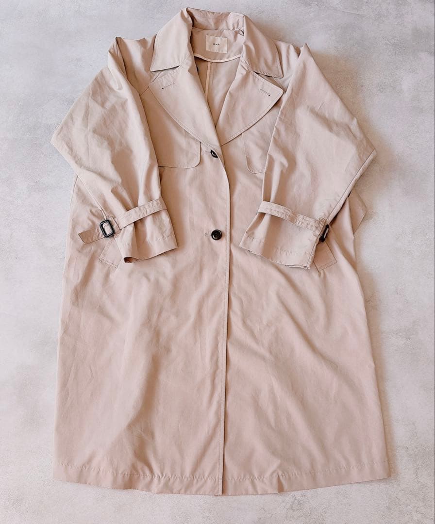 IENA イエナ Pe/ポプリンシングルトレンチコート コットンポプリン 36