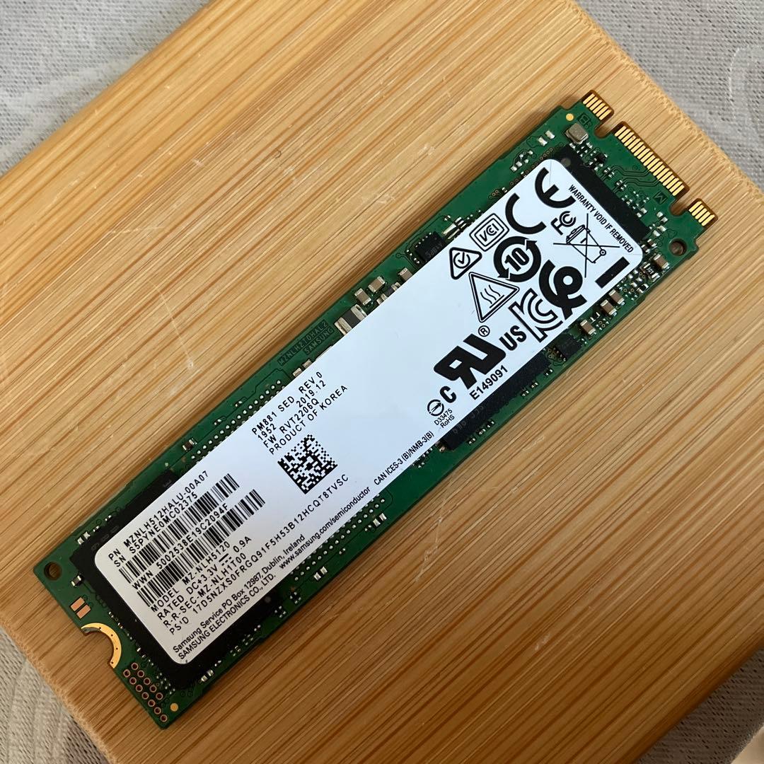 内蔵型SSD Samsung SATA 512GB SSD M.2 2280 PM881