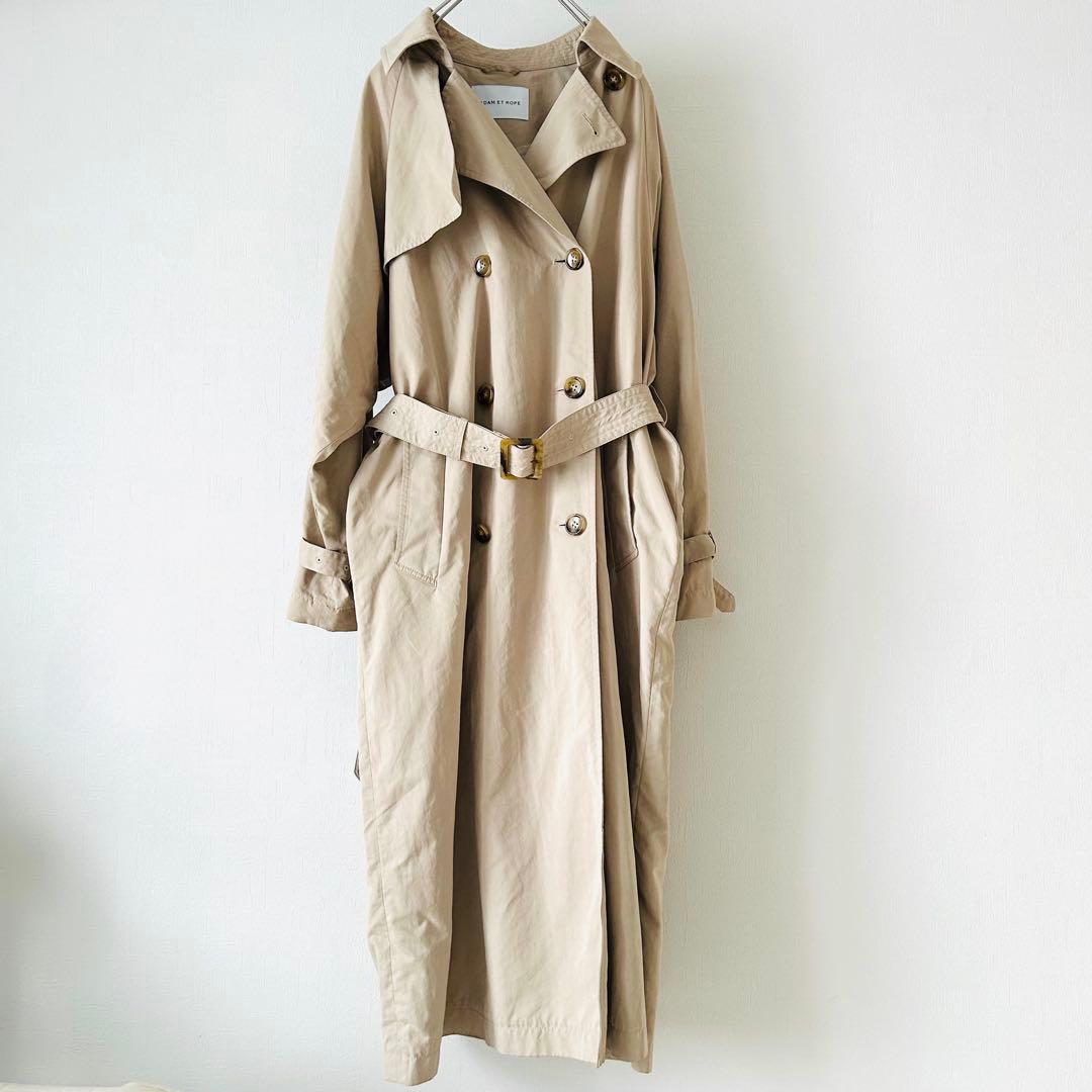 ADAM ET ROPE ロングトレンチコート 38 ベージュ