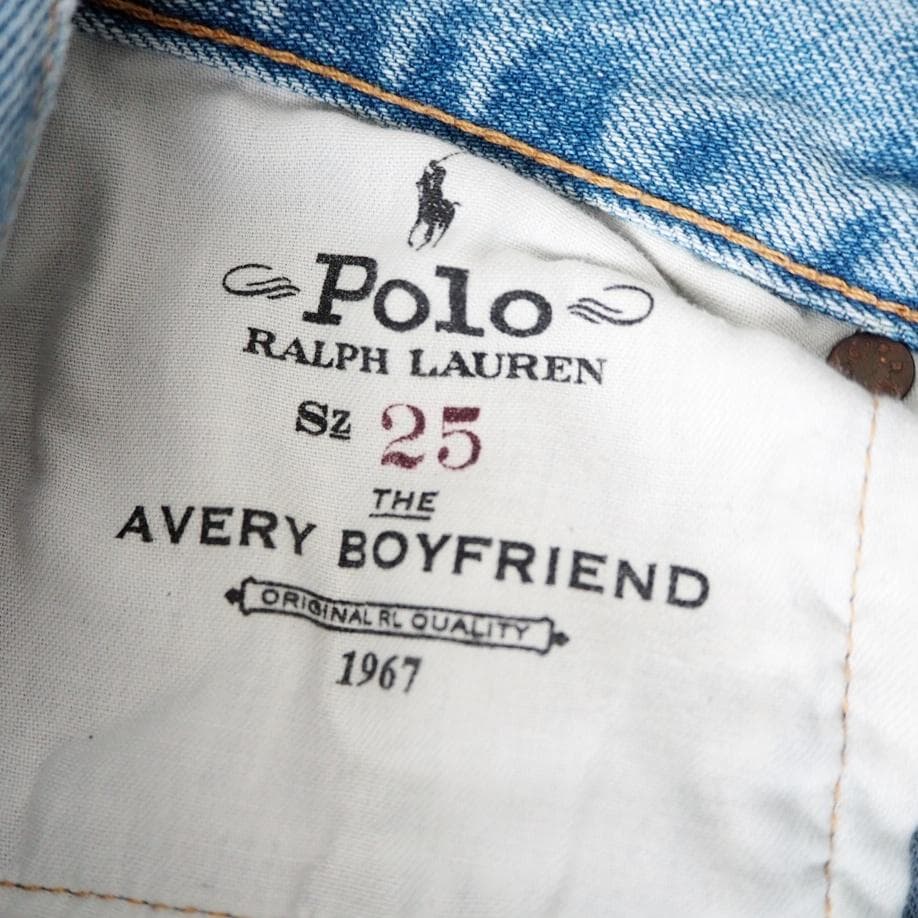 POLO ポロラルフローレン パッチワーク デニム 25 ジーンズボーイフレンド