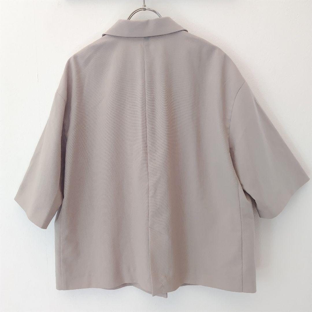 【美品】24SS FRAMeWORK ハーフスリーブジャケット ベージュ F
