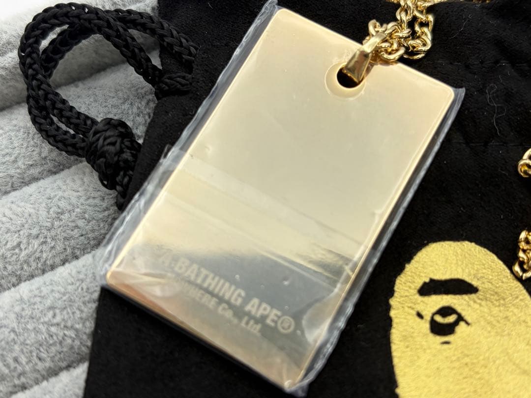 BAPE 20周年記念 ゴールド クレジットカード ネックレス 70cm エイプ