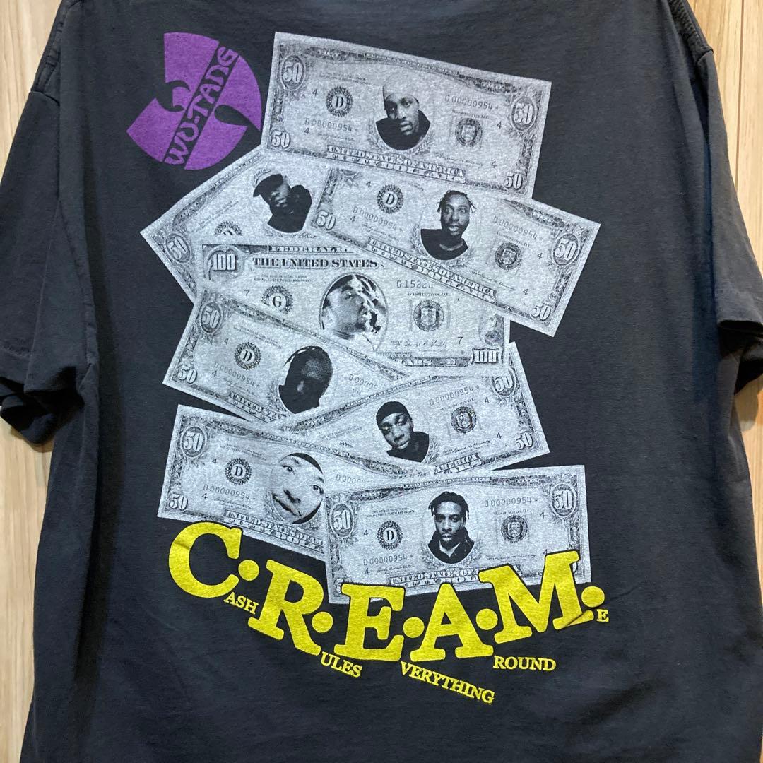 【希少XL】ウータンクラン Tシャツ C.R.E.A.M. 両面プリント 黒