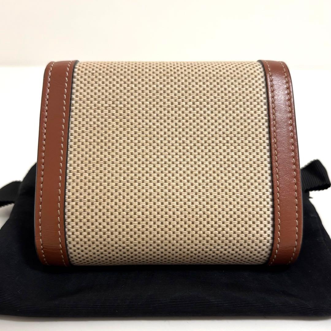 ミ*ケ様 【極美品】CELINE スモールフラップウォレット トリオンフ ナチュ