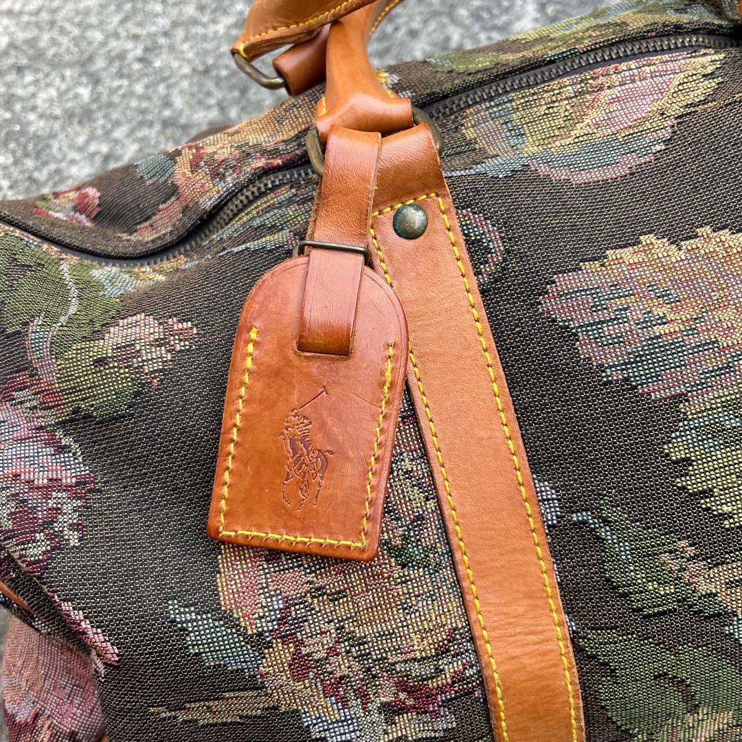 希少 Polo Ralph フラワーボストンバッグ