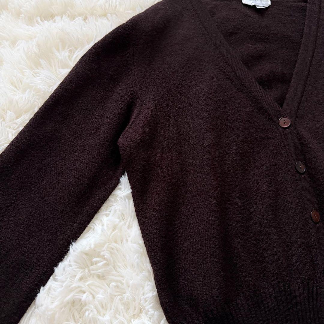 最高級✨Max Mara 白タグ バージンウール カーディガン ブラウン L