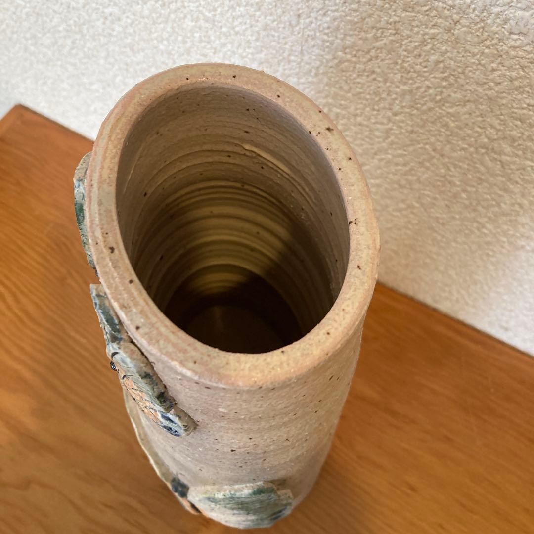花器②　花瓶　フラワーベース　陶器　手作り　作家　蝶　一点物