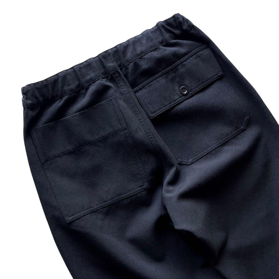 【美品】MHL./ウールコットンパンツ/ブラック/ M