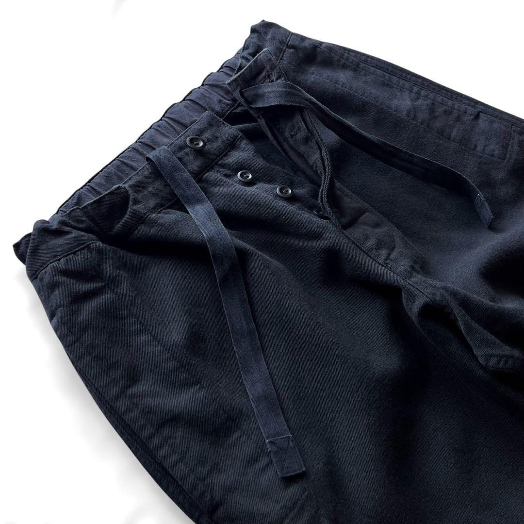 【美品】MHL./ウールコットンパンツ/ブラック/ M