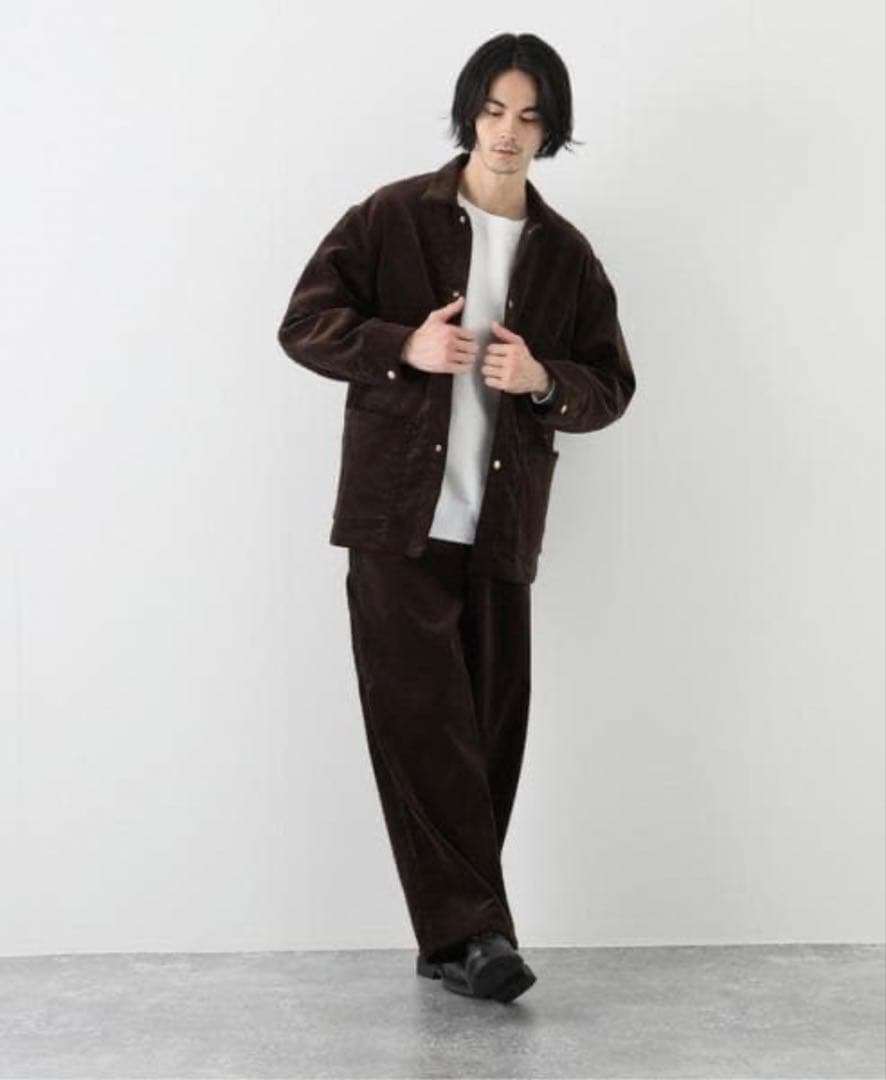 エディフィス　LA BOUCLE USカバーオール ブラウンコール
