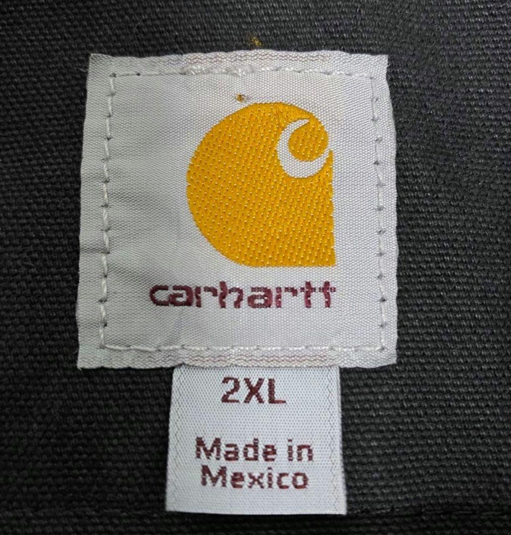 カーハート　ブラック　ジャケット　ダック生地　Carhartt　 襟コーデュロイ