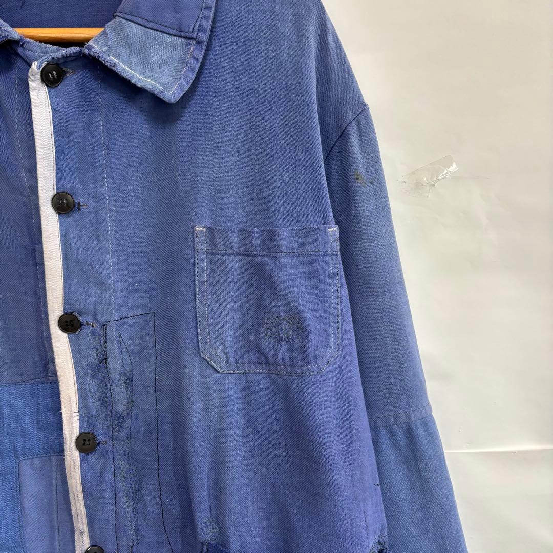 70sフレンチ　カバーオール　ボロ襤褸　ボロの美学　ツギハギ　ユーロヴィンテージ