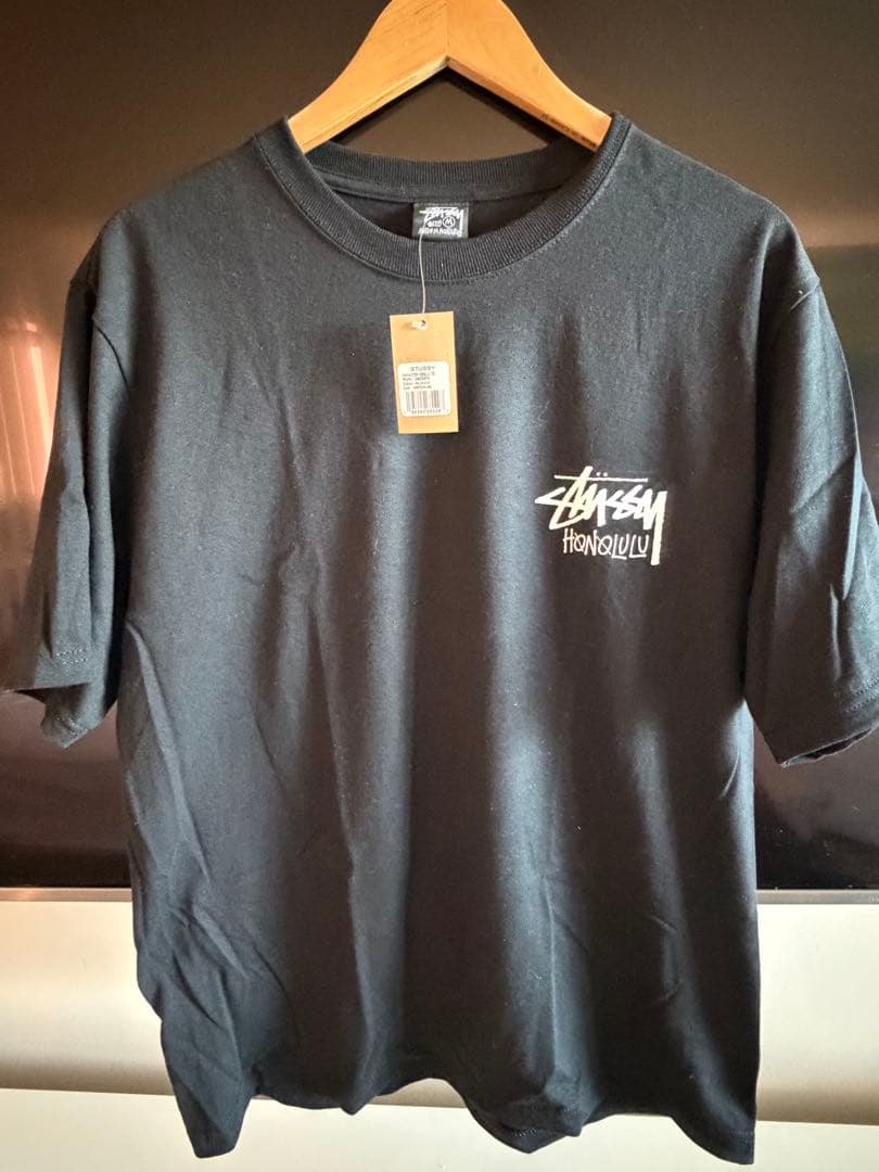 Stussy Honolulu ブラック Tシャツ US Mサイズ 明細ありタグ