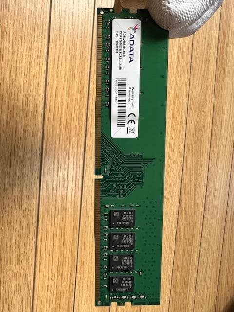 ADATA DDR4-2666 8GB UDIMM メモリ（8GB×２枚）