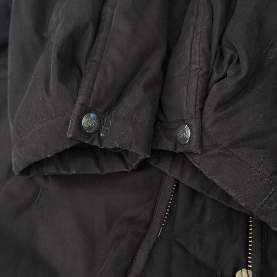 希少 Burberry バーバリー Bステッチ モッズコート 中綿 ブラック