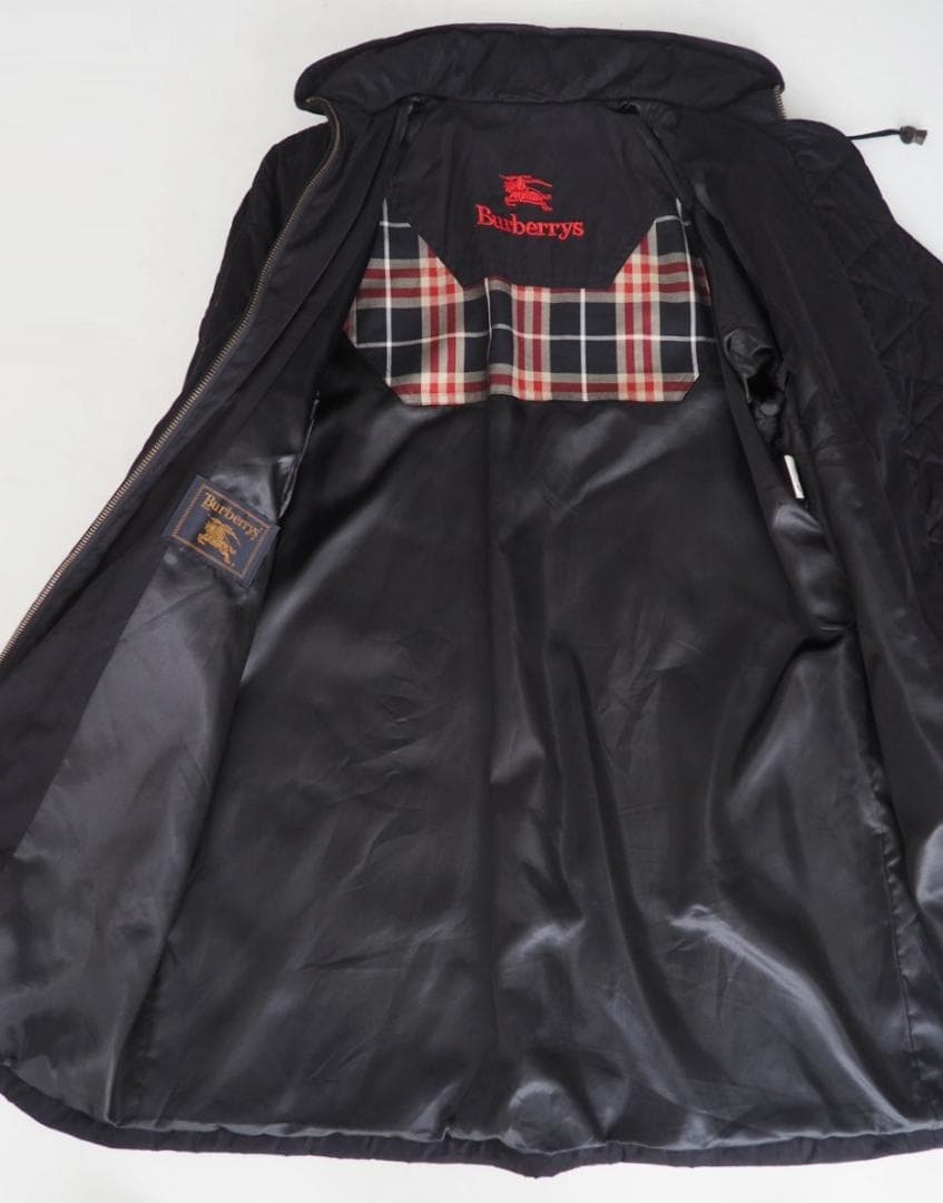 希少 Burberry バーバリー Bステッチ モッズコート 中綿 ブラック