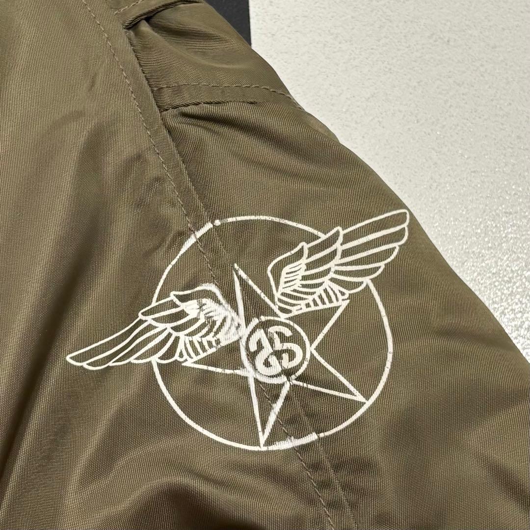 美品 90s OLD STUSSY MA-1 ミリタリーフライトジャケット XL
