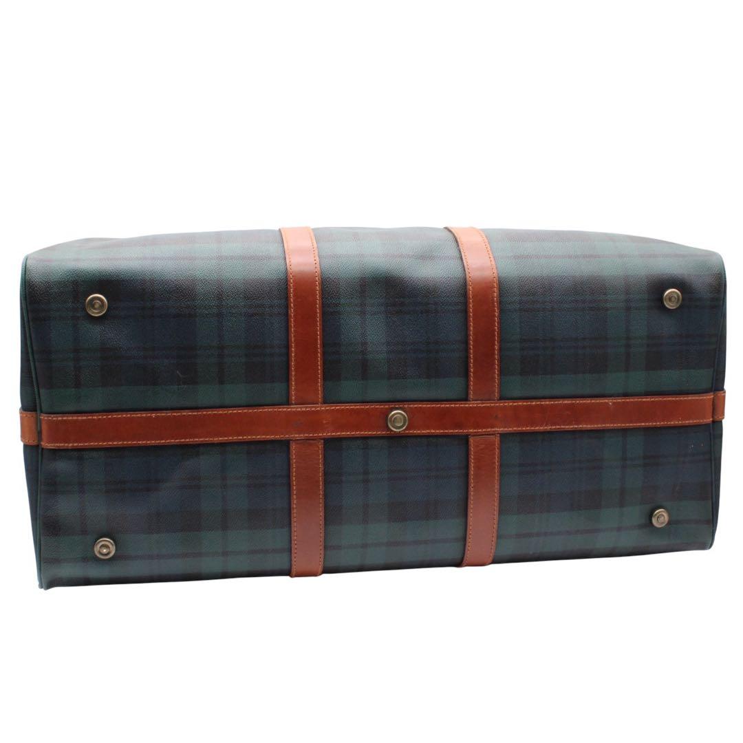 【美品】PoloRalphLauren タータンチェック ボストンバッグ PVC