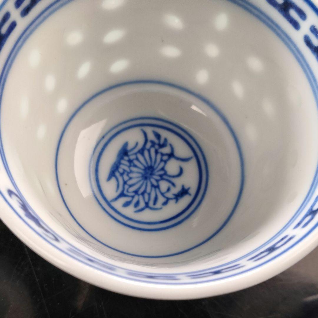 Ｙ528- 4 煎茶道具 中国 白磁茶碗５客 蛍茶碗５客 計10客セット　Q