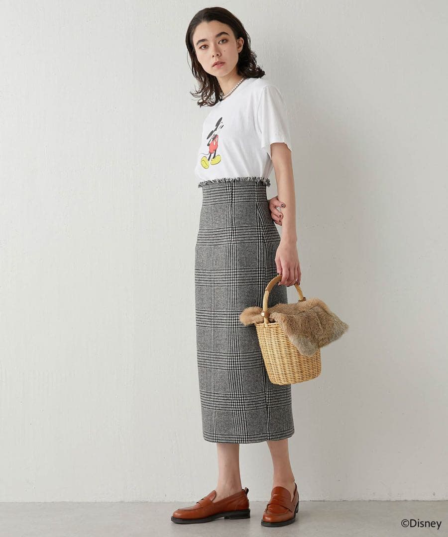 未使用近　ウィムガゼット　グレンチェックタイトスカート