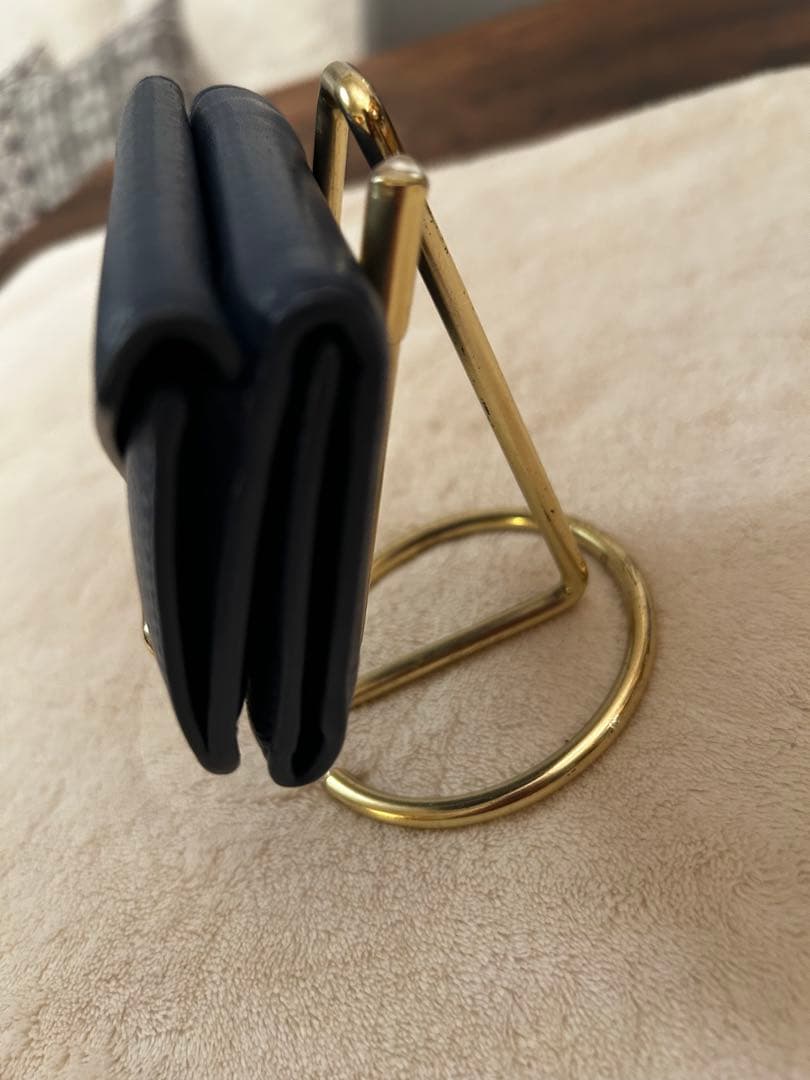 みーBALENCIAGA ネイビー 三つ折り財布