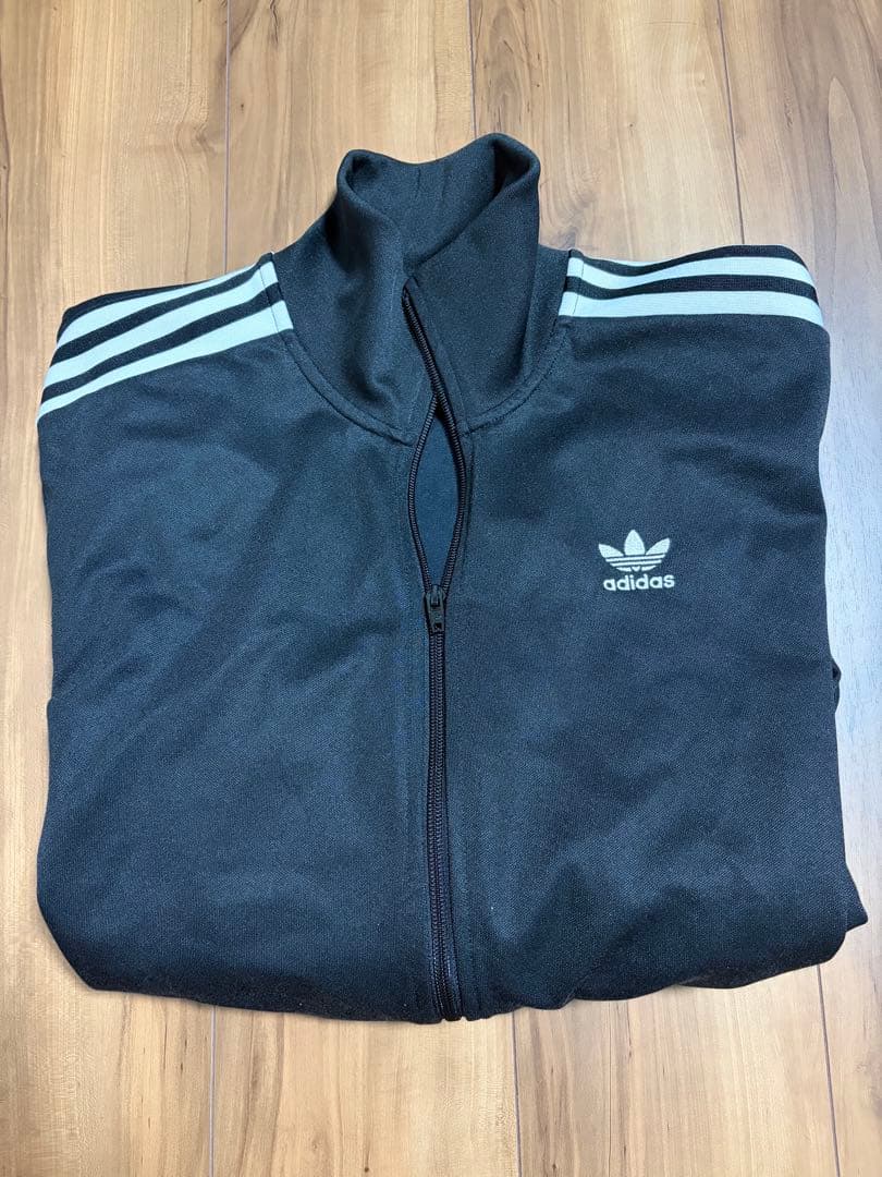 adidas ブラック ジャージ上下セット 上XO 下O トラック　アディダス