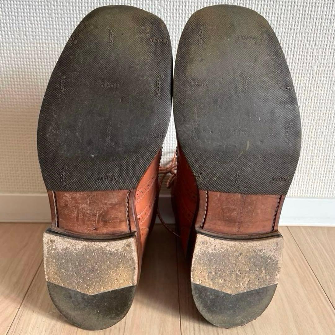 Tricker's トリッカーズ レザーウイングチップブーツ　レースアップ