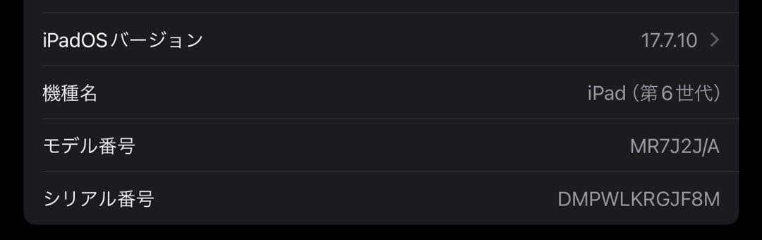 iPad 第6世代 128GB Wi-Fi スペースグレイ