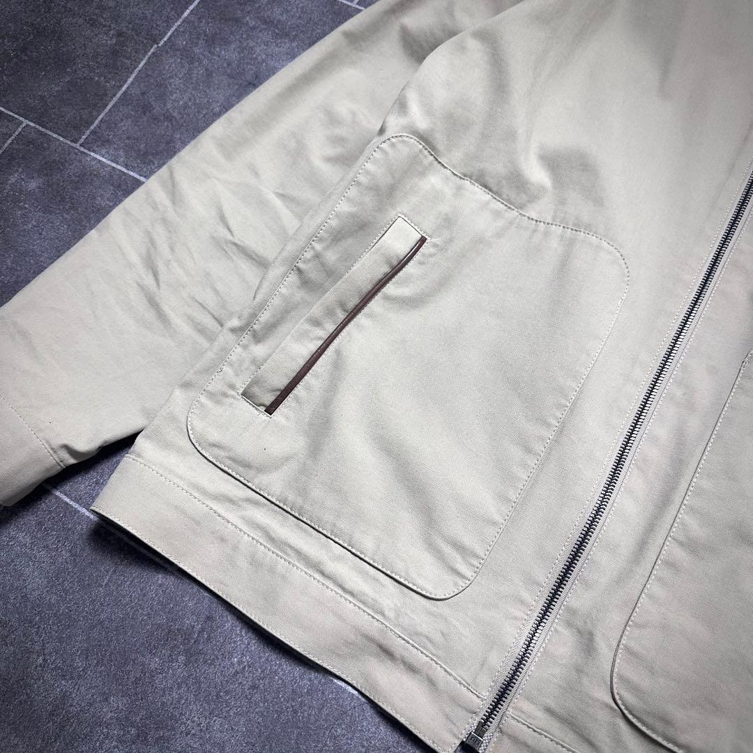 dunhill ライトジャケット コットン ダンヒル 春夏 ririジップ 本革