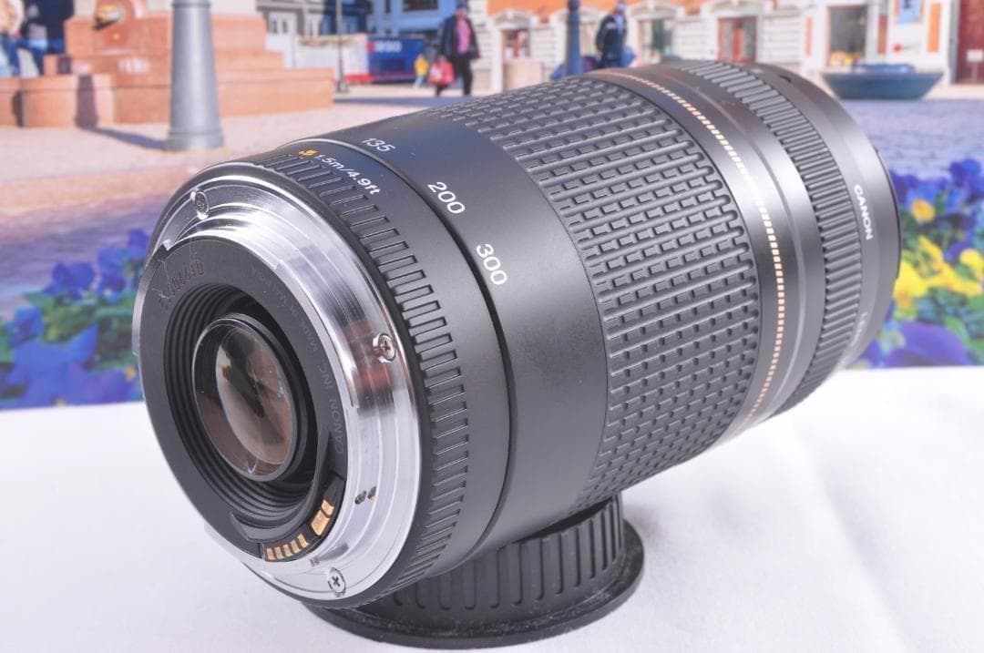 望遠レンズ Canon キヤノン 迫力の75-300mm レンズフード付き！
