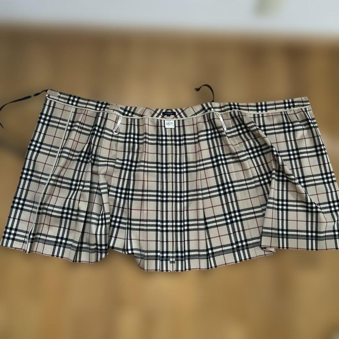 BURBERRY チェック柄 プリーツ巻スカート 38