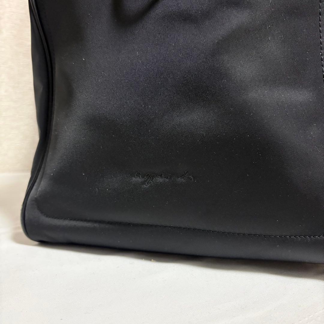 美品❗️アニエス・ベー Agnes b 黒 ナイロン ボストン 旅行 出張