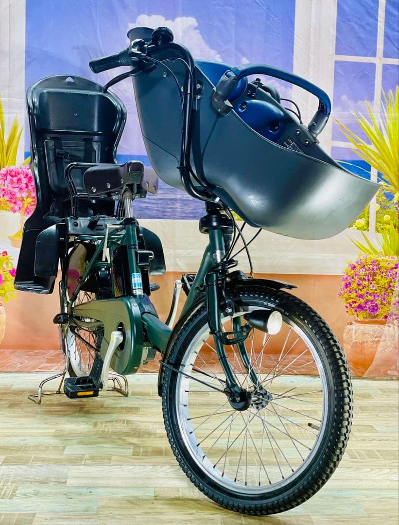 パナソニックギュット⭐️12AH！子供乗せ電動アシスト自転車Y2366